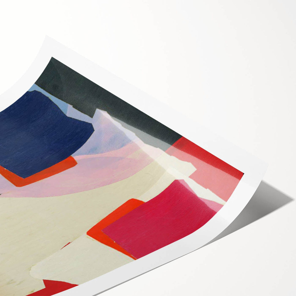 Bold Geometric Moody Modern Wall Art – Abstract Color Block Canvas