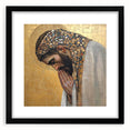Elegant Figurative Wall Decor – Gold Accented Spiritual Portrait Art