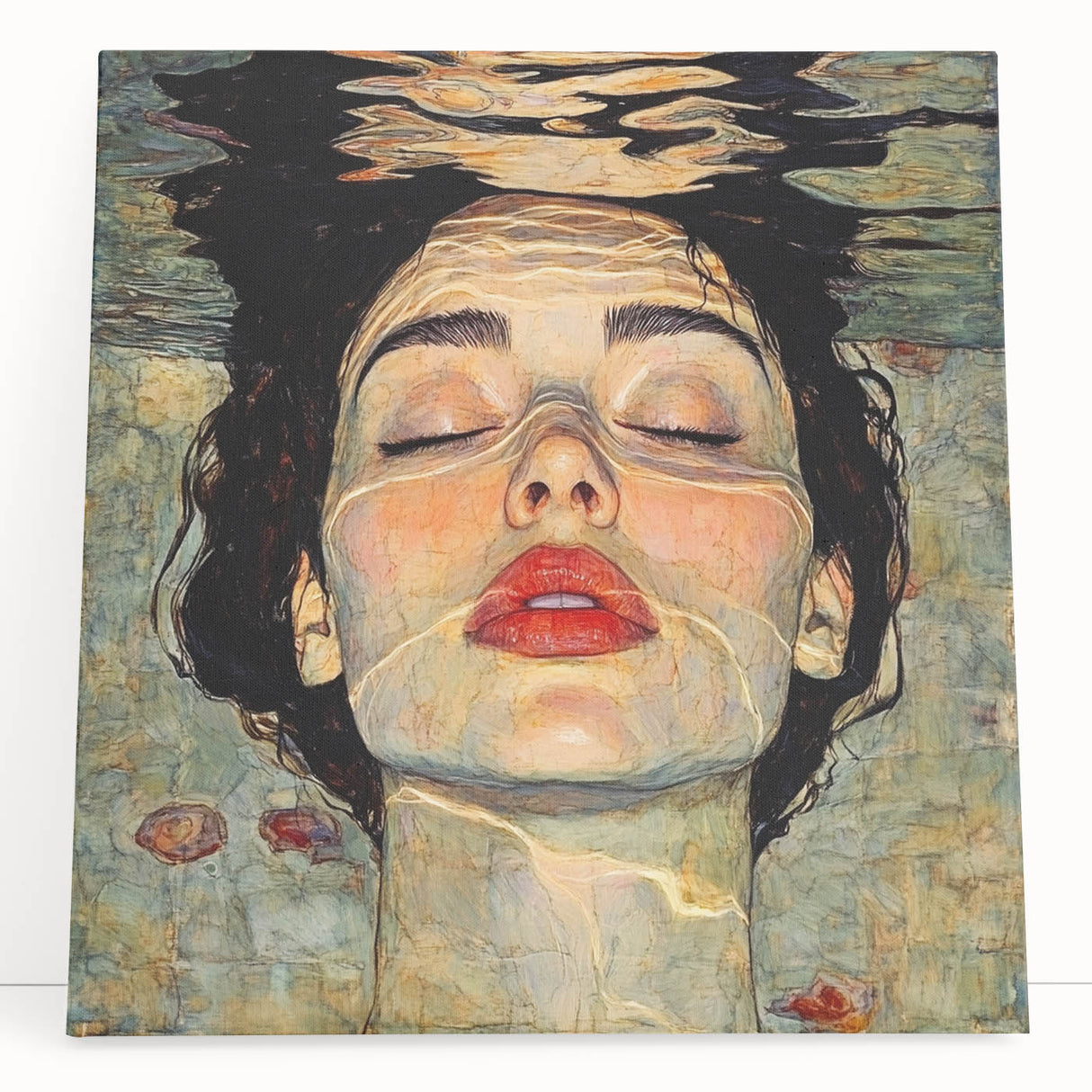 Unique Abstract Human Form Artwork – Serene Water Reflection Art