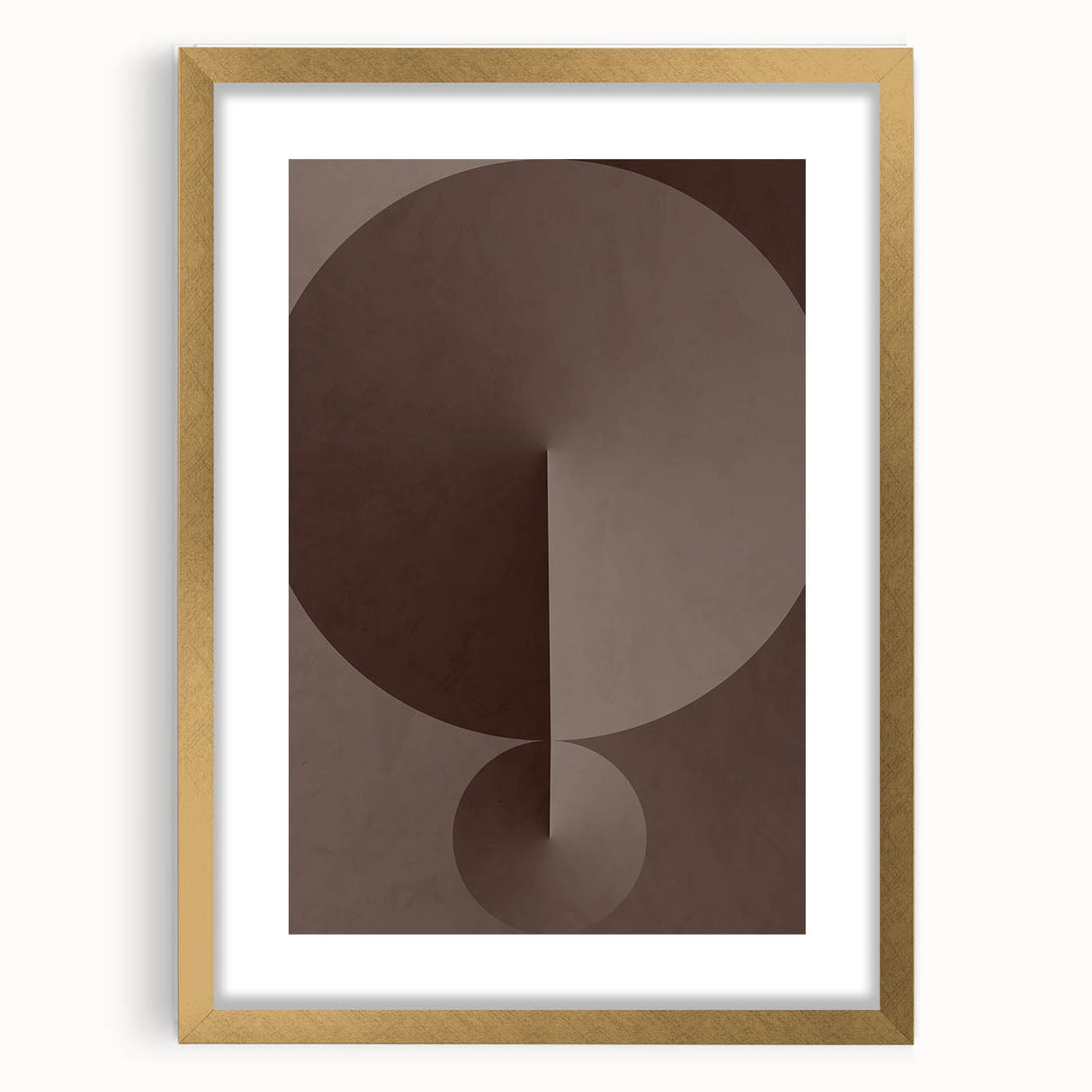 Minimalist Abstract Paintings – Earthy Geometric Brown Art