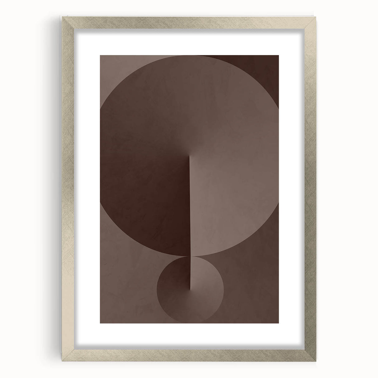 Minimalist Abstract Paintings – Earthy Geometric Brown Art