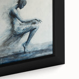 Minimalist Figurative Wall Decor – Ethereal Blue Abstract Ballet Art