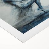 Minimalist Figurative Wall Decor – Ethereal Blue Abstract Ballet Art