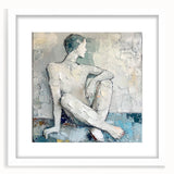 Textured Abstract Figurative Wall Art – Serene Human Form