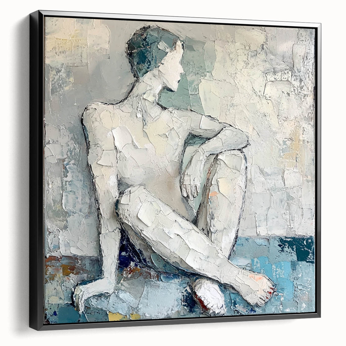 Textured Abstract Figurative Wall Art – Serene Human Form