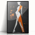 Bold Minimalist Abstract Figurative Wall Art – Striking Silhouette