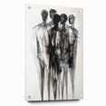 Abstract Figurative Wall Art – Mysterious Human Silhouettes