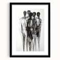 Abstract Figurative Wall Art – Mysterious Human Silhouettes