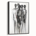 Abstract Figurative Wall Art – Mysterious Human Silhouettes