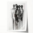 Abstract Figurative Wall Art – Mysterious Human Silhouettes
