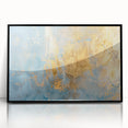 Luxury Abstract Wall Art – Light Blue & Gold Modern Canvas Print
