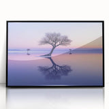 Serene Minimalist Landscape Art – Twilight Reflection Print