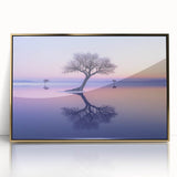 Serene Minimalist Landscape Art – Twilight Reflection Print
