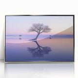 Serene Minimalist Landscape Art – Twilight Reflection Print