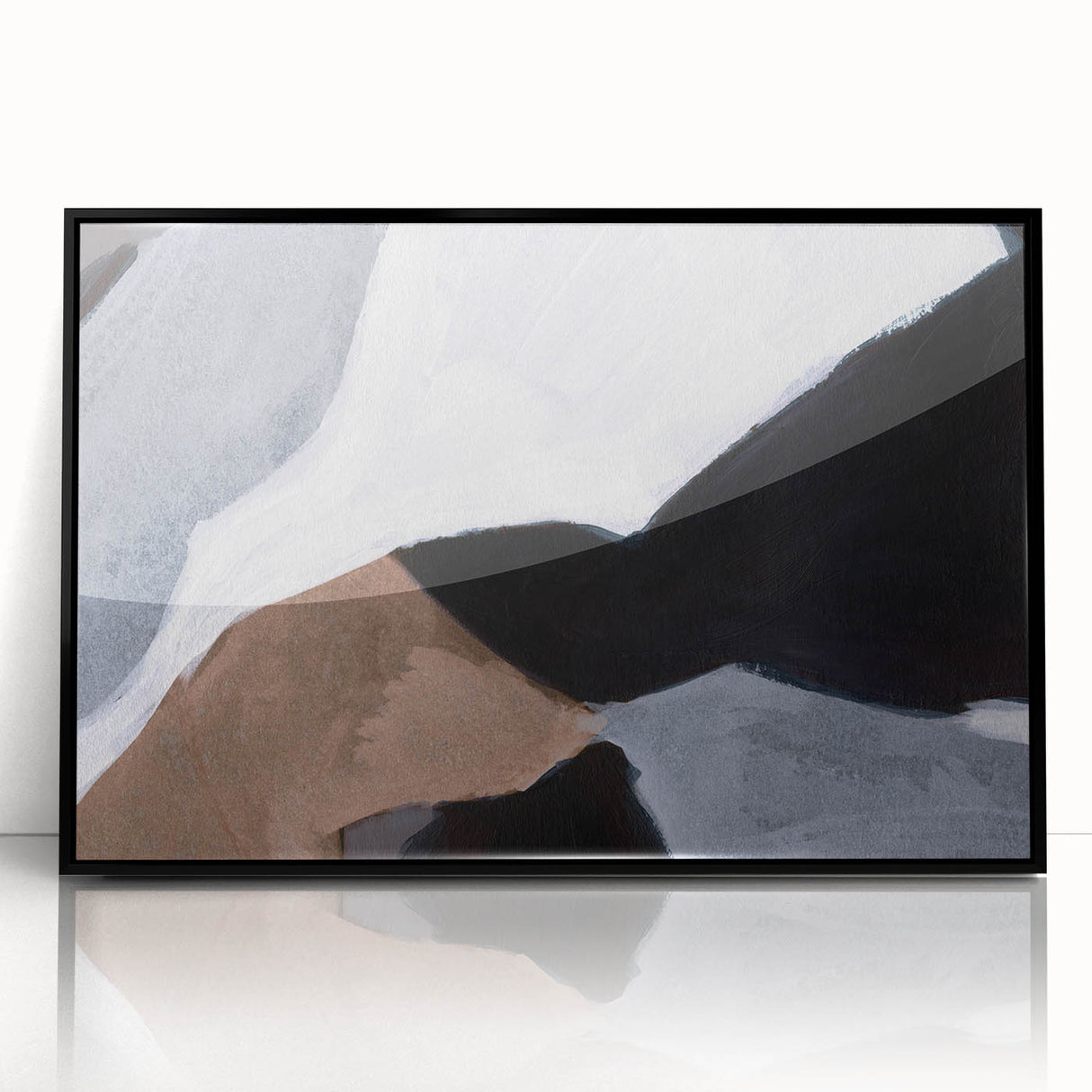 Modern Abstract Wall Art - Neutral Geometric Canvas Print