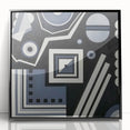 Modern Abstract Painting – Black & Gray Geometric Wall Art