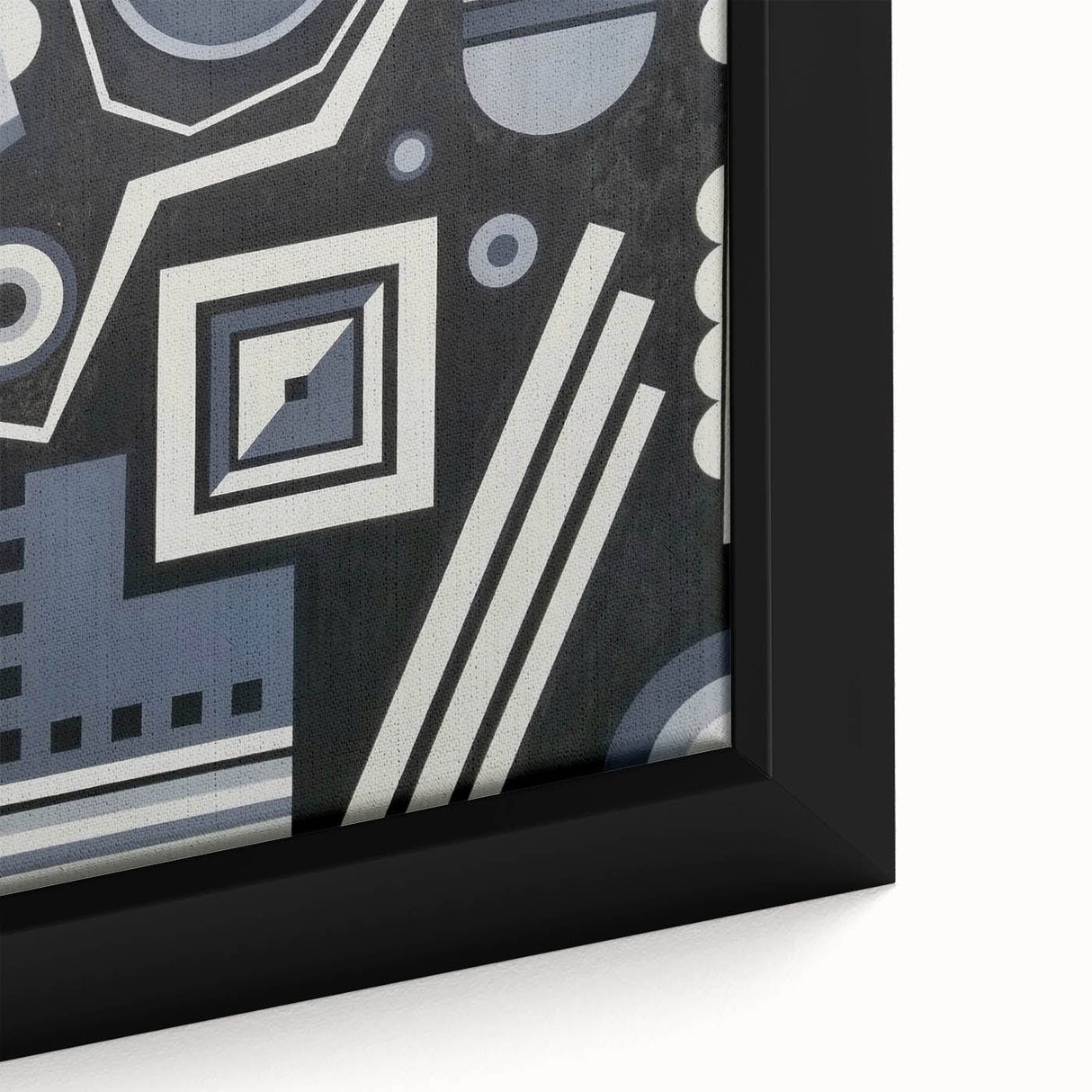 Modern Abstract Painting – Black & Gray Geometric Wall Art