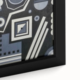 Modern Abstract Painting – Black & Gray Geometric Wall Art