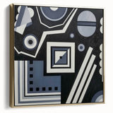Modern Abstract Painting – Black & Gray Geometric Wall Art