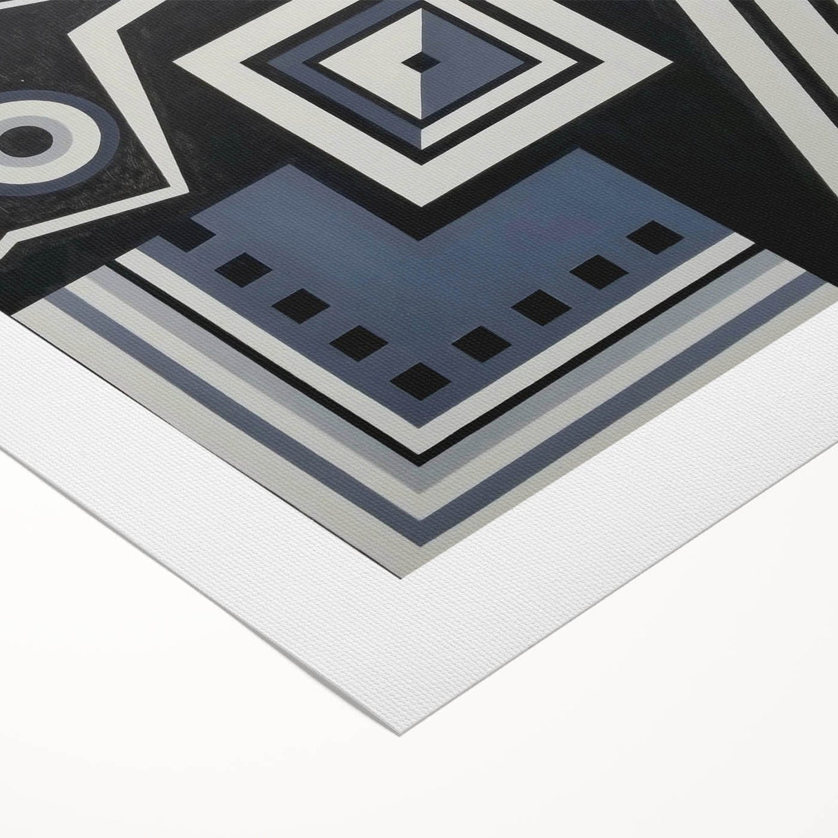 Modern Abstract Painting – Black & Gray Geometric Wall Art