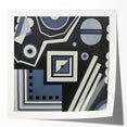Modern Abstract Painting – Black & Gray Geometric Wall Art