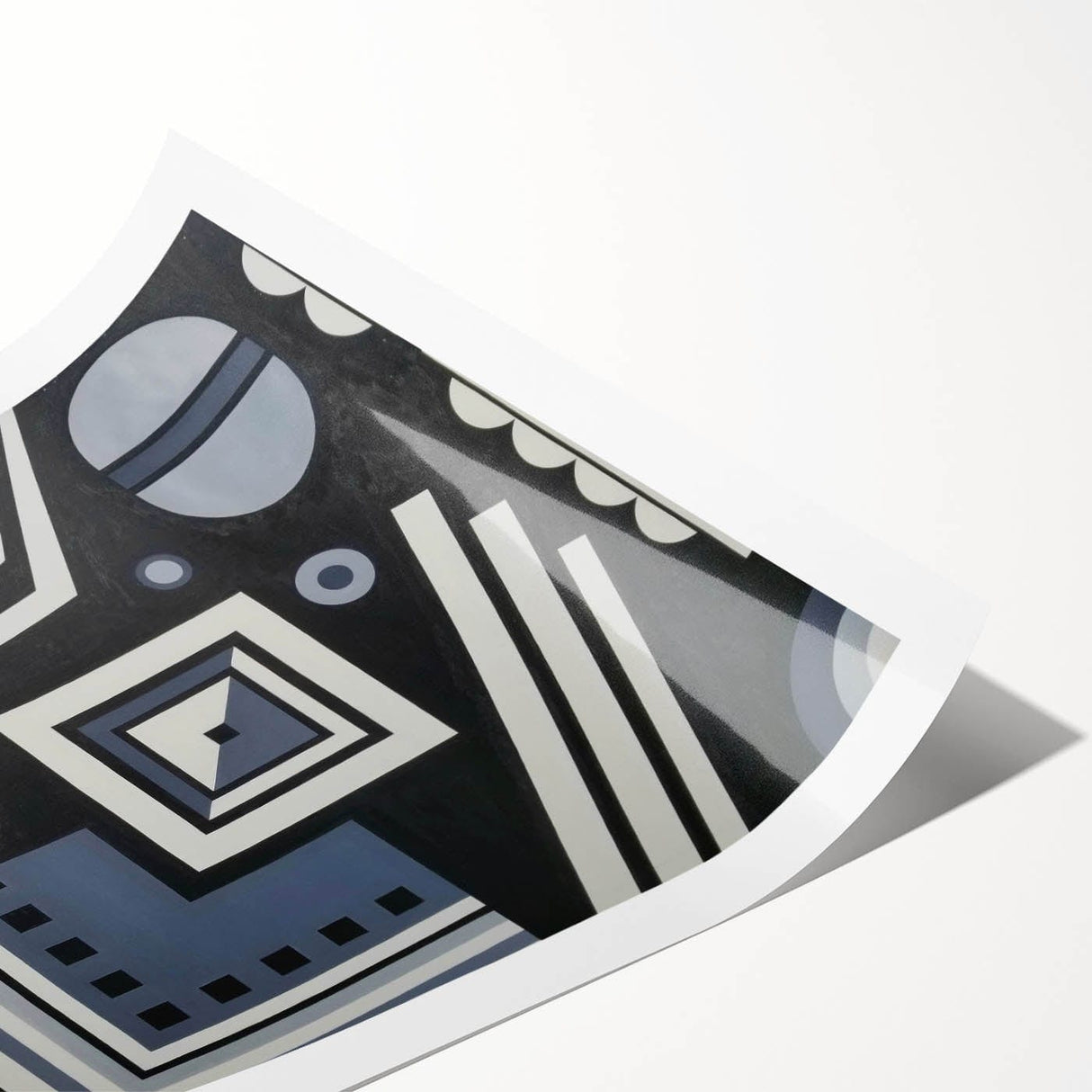 Modern Abstract Painting – Black & Gray Geometric Wall Art