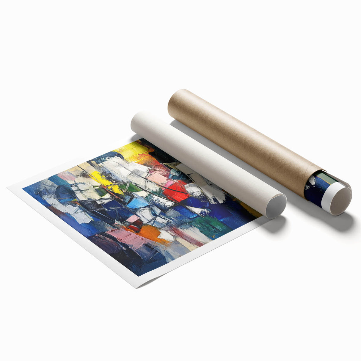 Dynamic Abstract Expressionist Wall Art – Textured Canvas Print