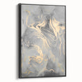 Contemporary Luxury Abstract Paintings – Gray & Gold Canvas