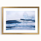 Serene Moody Modern Wall Art – Abstract Blue & White Canvas Print