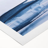 Serene Moody Modern Wall Art – Abstract Blue & White Canvas Print