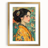 Elegant Abstract Figurative Wall Art – Floral Gold Aesthetic