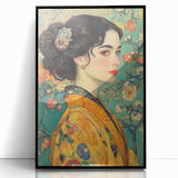 Elegant Abstract Figurative Wall Art – Floral Gold Aesthetic