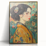 Elegant Abstract Figurative Wall Art – Floral Gold Aesthetic