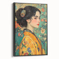 Elegant Abstract Figurative Wall Art – Floral Gold Aesthetic