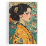 Elegant Abstract Figurative Wall Art – Floral Gold Aesthetic