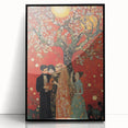 Romantic Abstract Figurative Wall Art – Golden Serenade