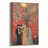 Romantic Abstract Figurative Wall Art – Golden Serenade
