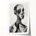 Cubist Abstract Figurative Wall Art – Monochrome Elegance