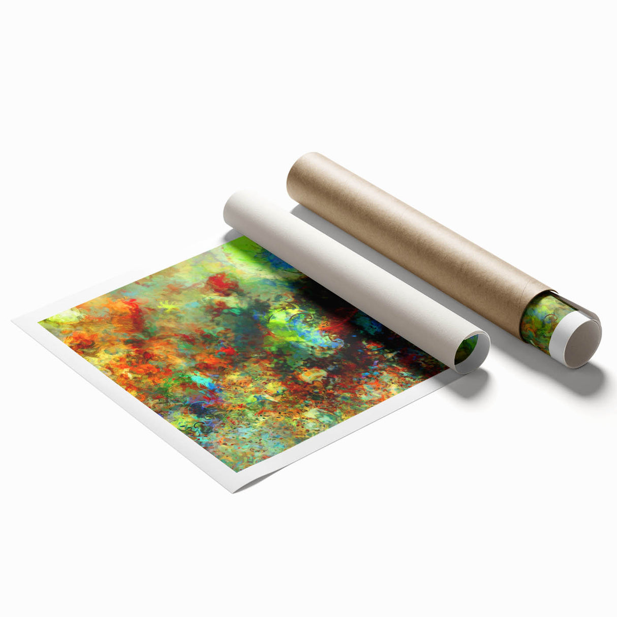 Bold Abstract Wall Art with Vivid Swirls – Large Modern Canvas Print