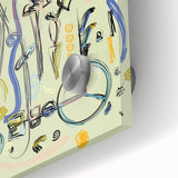 Energetic Moody Modern Wall Art – Abstract Lime & Blue Canvas