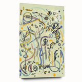 Energetic Moody Modern Wall Art – Abstract Lime & Blue Canvas