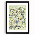 Energetic Moody Modern Wall Art – Abstract Lime & Blue Canvas