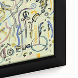 Energetic Moody Modern Wall Art – Abstract Lime & Blue Canvas