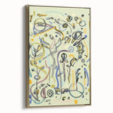 Energetic Moody Modern Wall Art – Abstract Lime & Blue Canvas