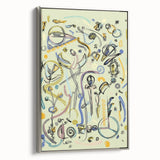 Energetic Moody Modern Wall Art – Abstract Lime & Blue Canvas
