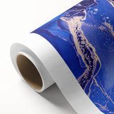 Upscale Abstract Art Collection – Royal Blue & Gold Canvas