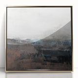 Earthen Harmony Abstracts - Tranquil Landscape Art in Brown and Gray