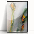 Organic Moody Modern Wall Art – Abstract Green & Orange Canvas