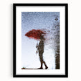 Urban Scenery Wall Art – Contemporary Rain Reflection Photography