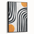 Geometric Abstract Paintings – Bold Curved Line Art